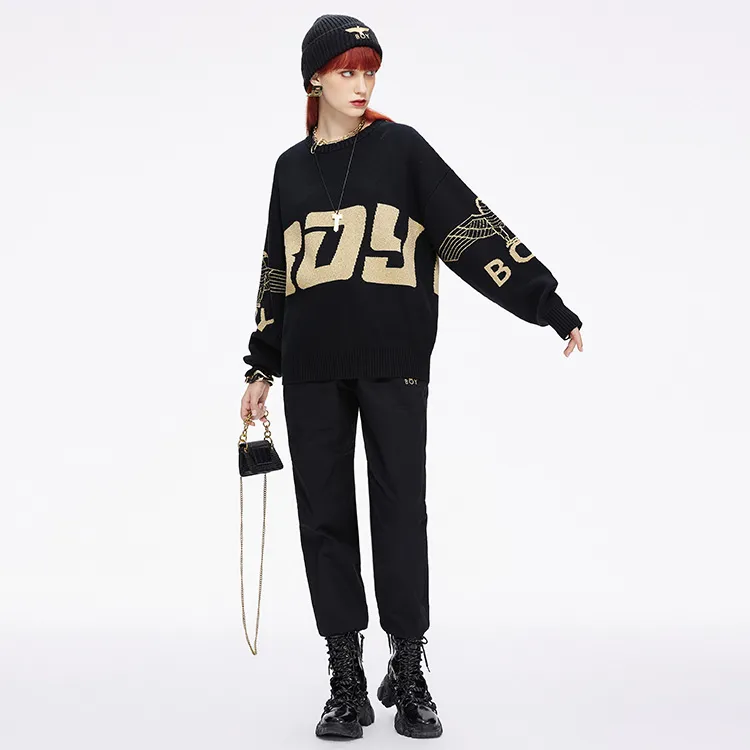 Boy London Casual Pants Unisex Black-4