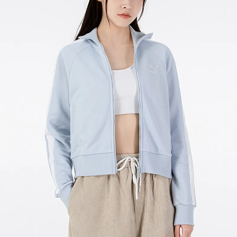 PUMA Jackets Women's Light Blue-3
