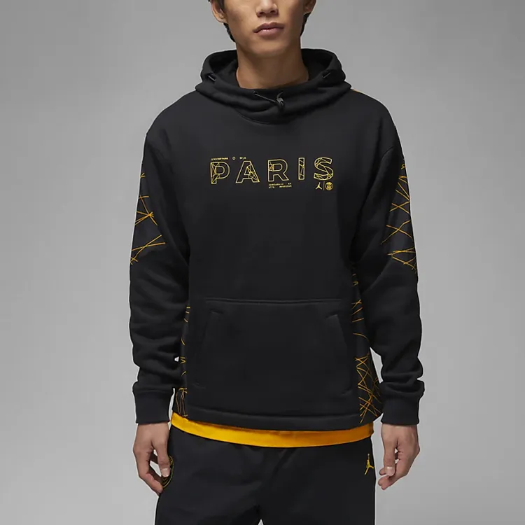 Jordan X Paris Saint Germain Lines Fleece Pullover Hoodie Asia Sizing-2