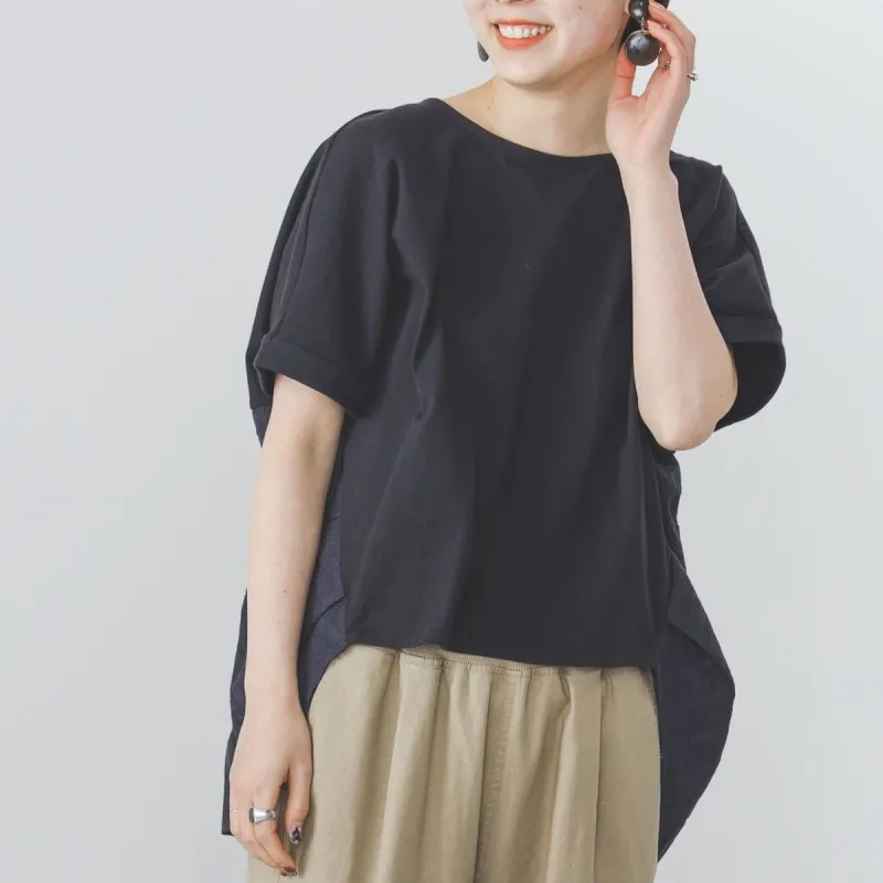 Beams T Shirts Women's Marine Blue-3
