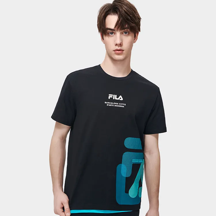 FILA T Shirts Men Jet Black-2