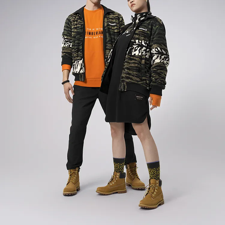 Timberland Year Of The Tiger Collection Velvet Jackets Unisex Black-4