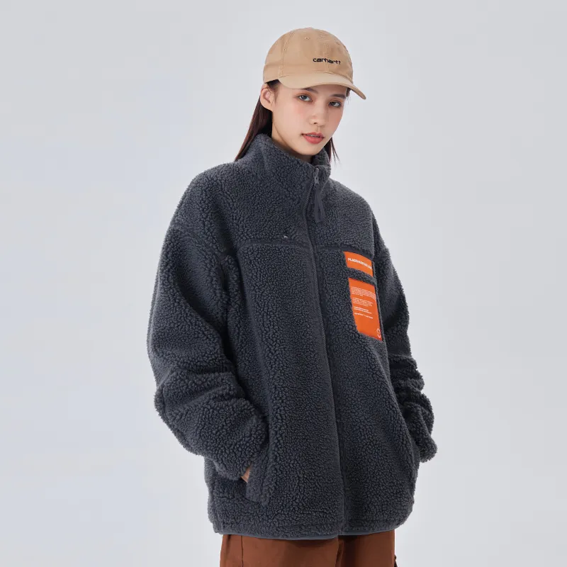 PSO Brand Letter Stand Collar Loose Fit Thickened Puffer Jacket Unisex-7