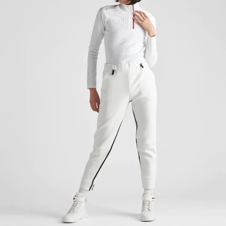 PRADA SS23 Knitted Sweatpants Women's White-1