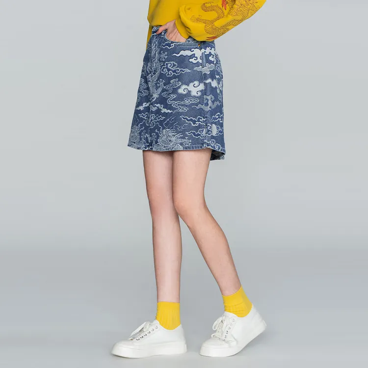 Lee Casual Short Skirts Women's Medium Blue-3