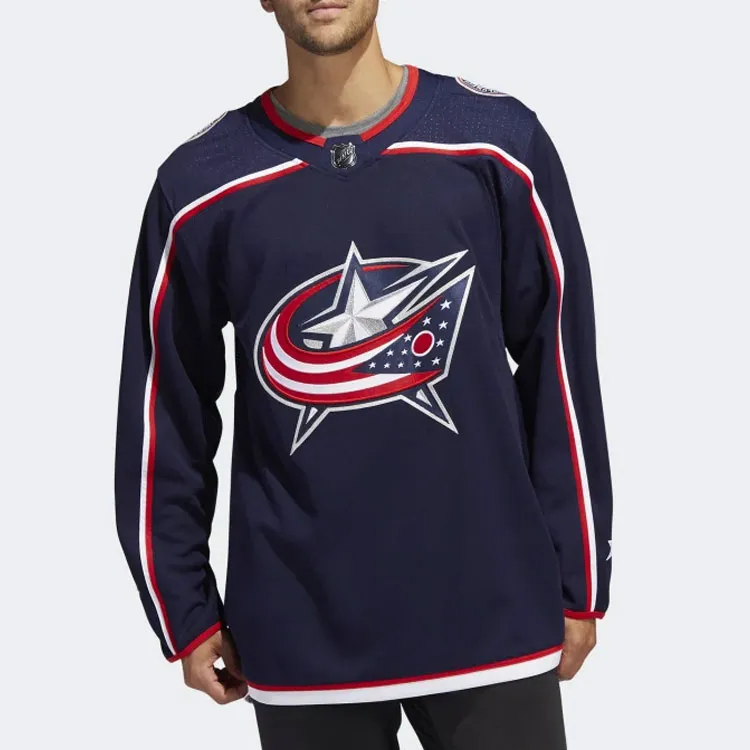 Adidas Blue Jackets Home Authentic Jersey-1