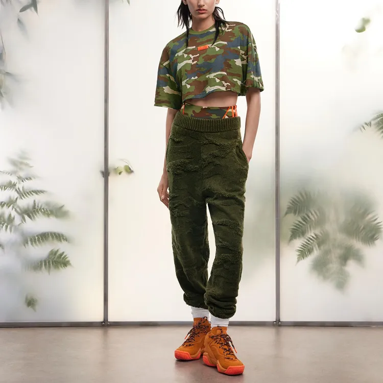 Adidas Ivy Park Crop Tee Camo Print-2