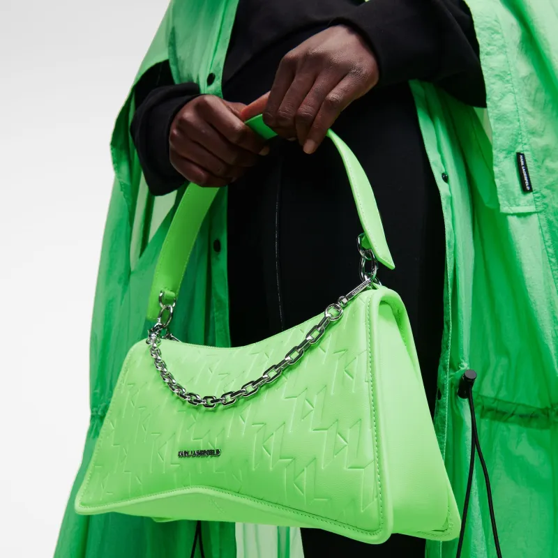 KARL LAGERFELD Leather Crossbody Bag, Shoulder Bag Women's Green-3