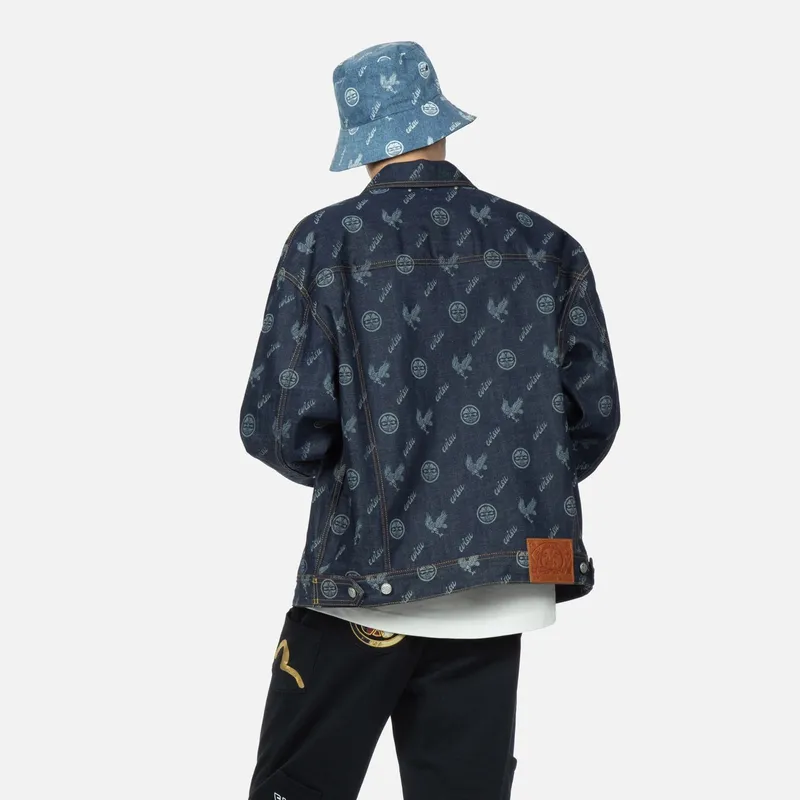 EVISU Denim Jackets Men Denim Blue-3