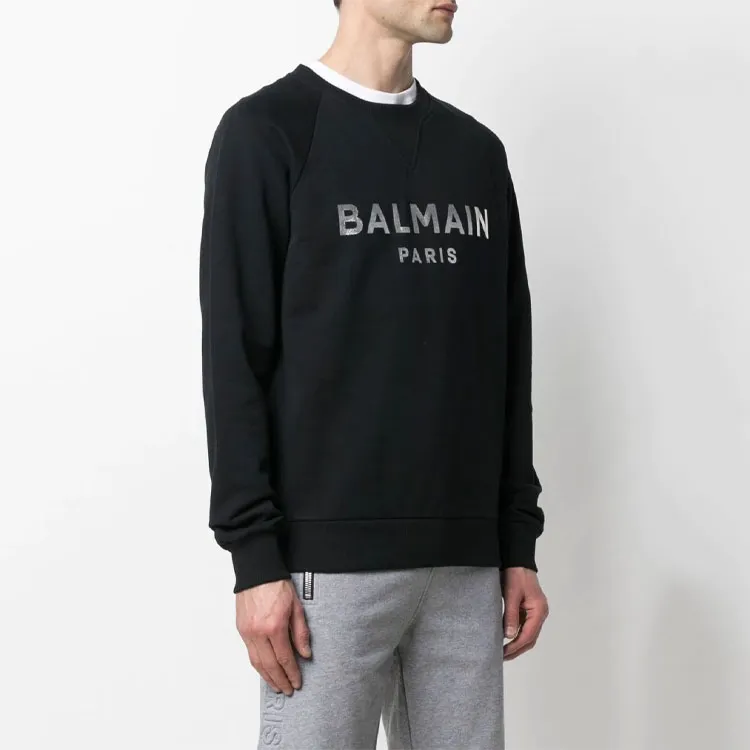 BALMAIN FW22 Sweatshirt Men's Black Silver-3