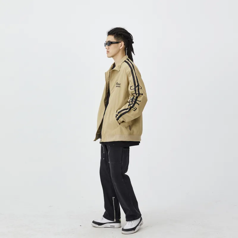 FEICHAI Loose Fit Jacket Unisex Khaki-2