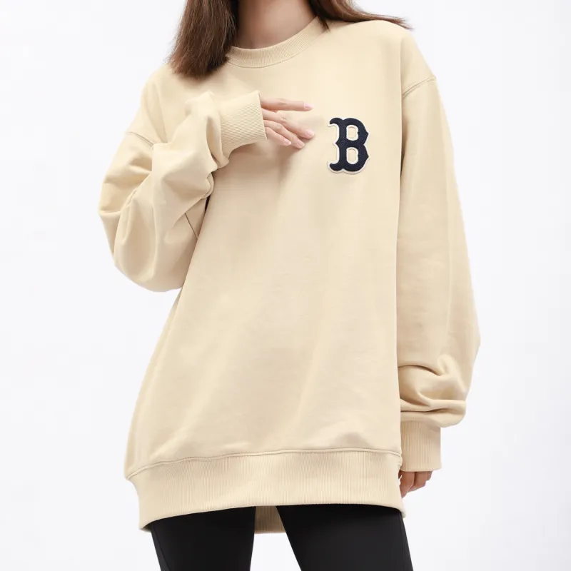 MLB Old Flower Sweatshirts Unisex Beige-3