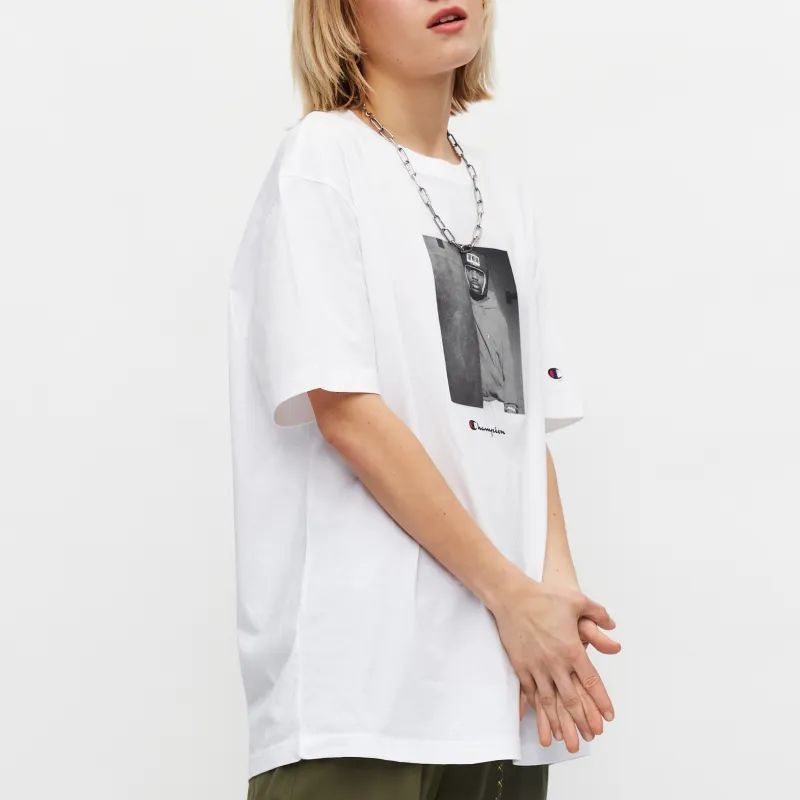 Champion T Shirt Unisex European Version White-3