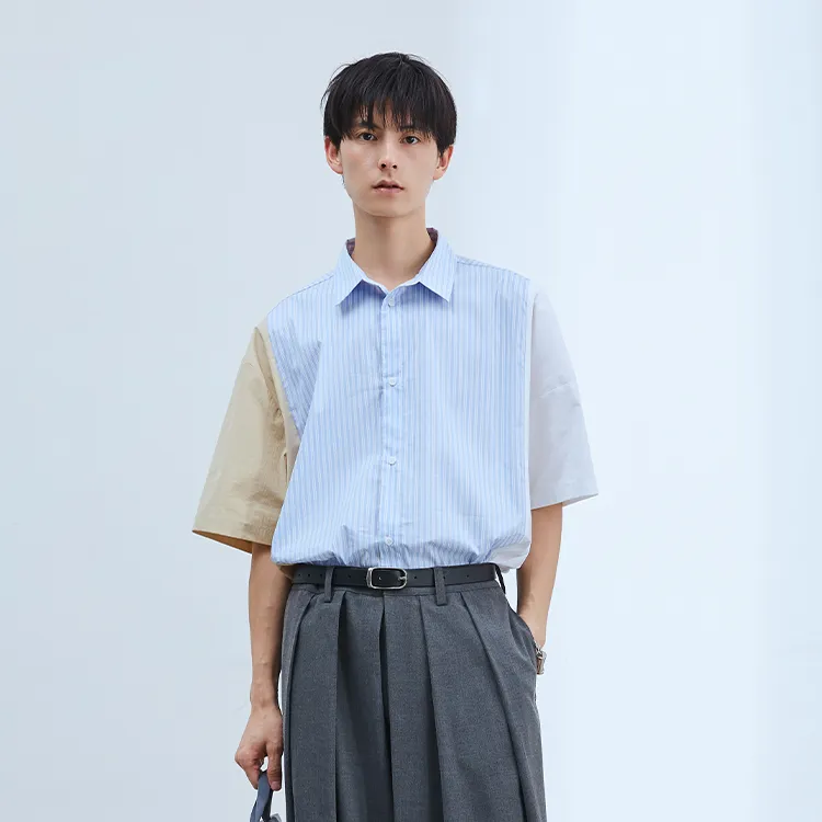 YOSHIYOYI Shirts Unisex Light Blue-5