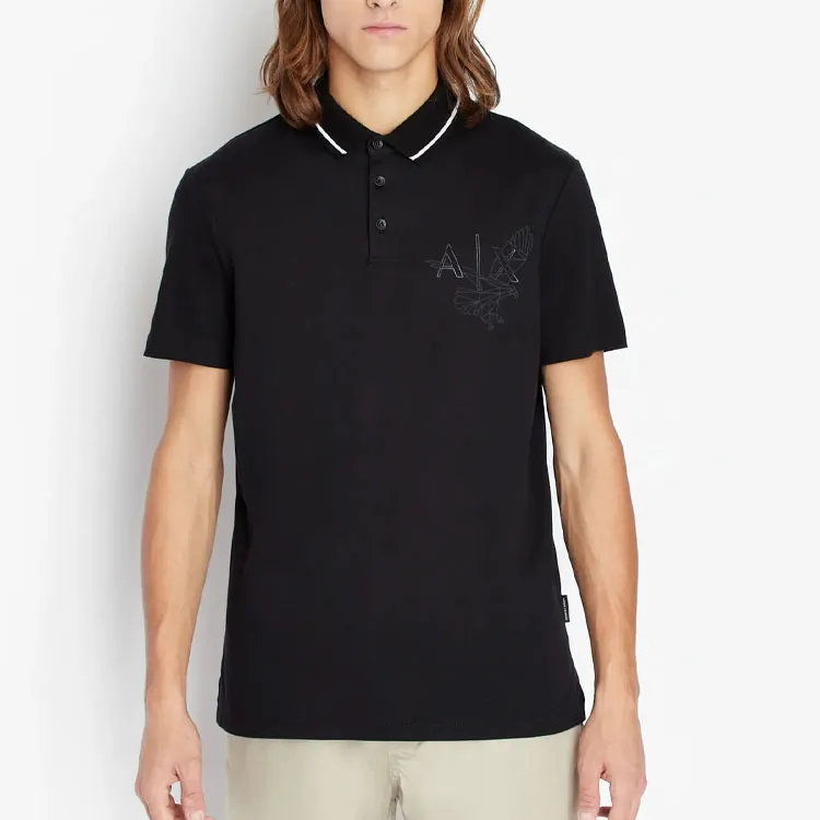 ARMANI EXCHANGE SS23 Polo Shirt Men's Black-2