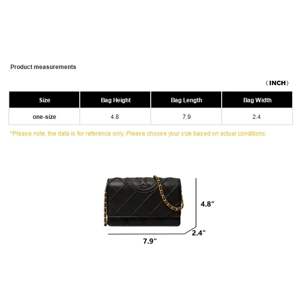 TORY BURCH Fleming Chain Wallet Black-6