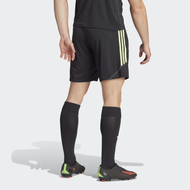 Adidas Casual Shorts Men Yellow Stripes Black-2