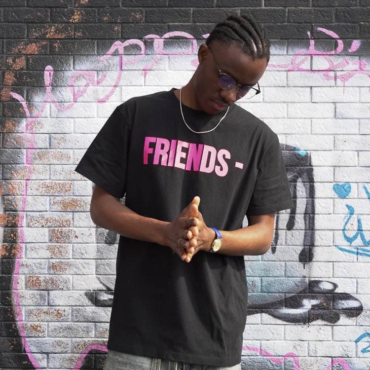 VLONE Big Logo Series T Shirts Unisex Black-5
