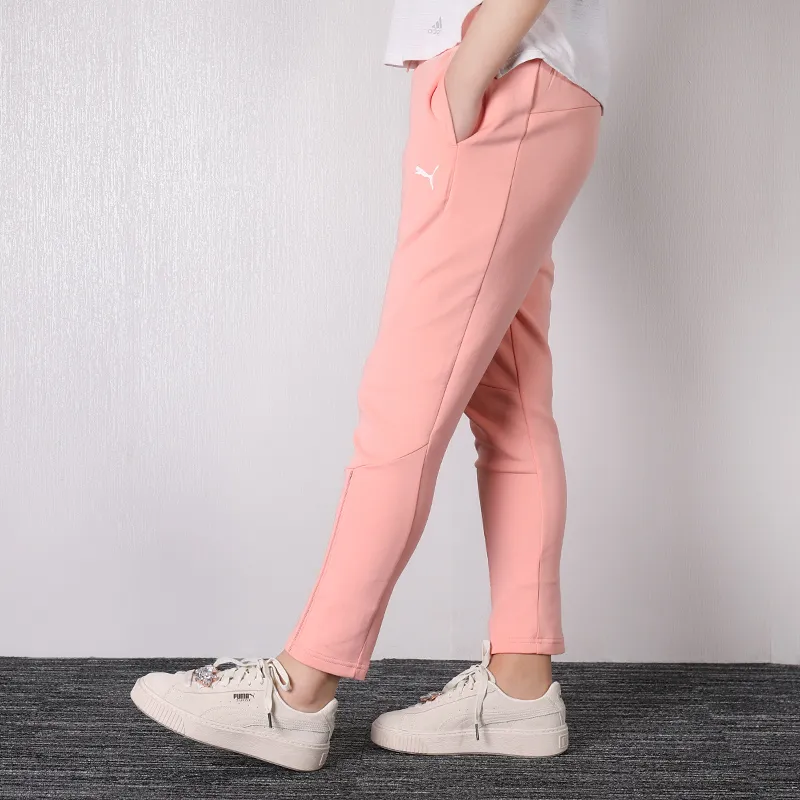 PUMA Knitted Sweatpants Women's Peach Pink-4