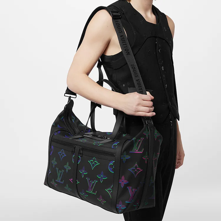 LOUIS VUITTON Travel Bag Meteor 50 Black Borealis-7