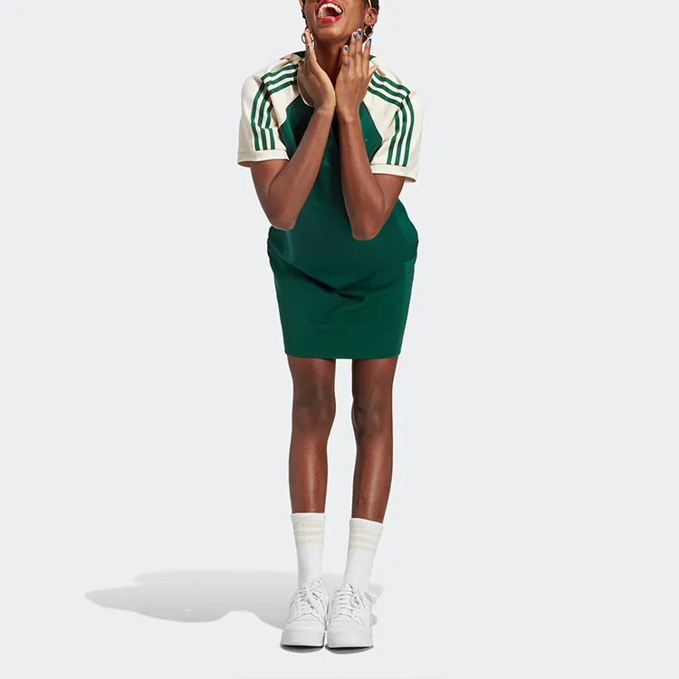 Adidas Originals Short Sleeved Dresses Women's Dark Green-2