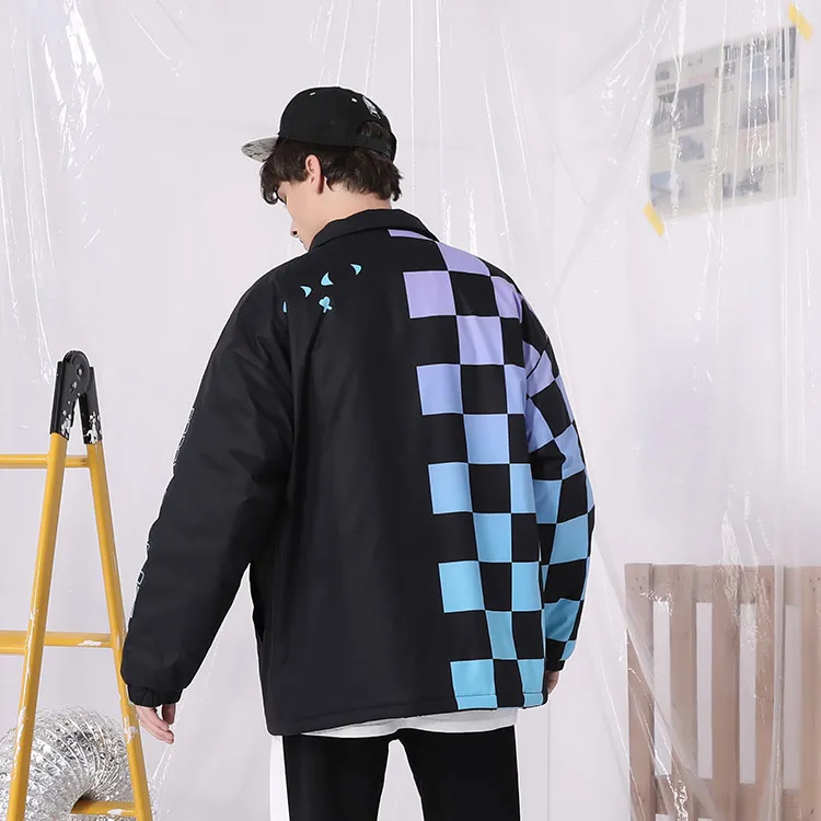 XXGOGO Cartoon Letter Lapel Loose Fit Puffer Jacket Unisex-5