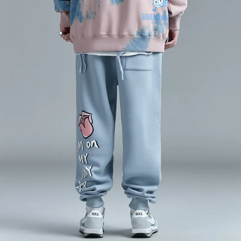 Guuka Knitted Sweatpants Unisex Blue-6