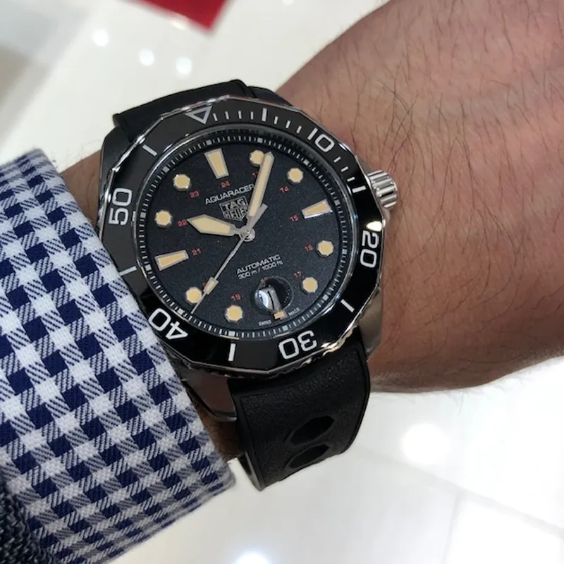TAG HEUER Aquaracer Collection Automatic Mechanical Movement Men's Watches Watch 43mm Black Dial WBP208C.FT6201-4