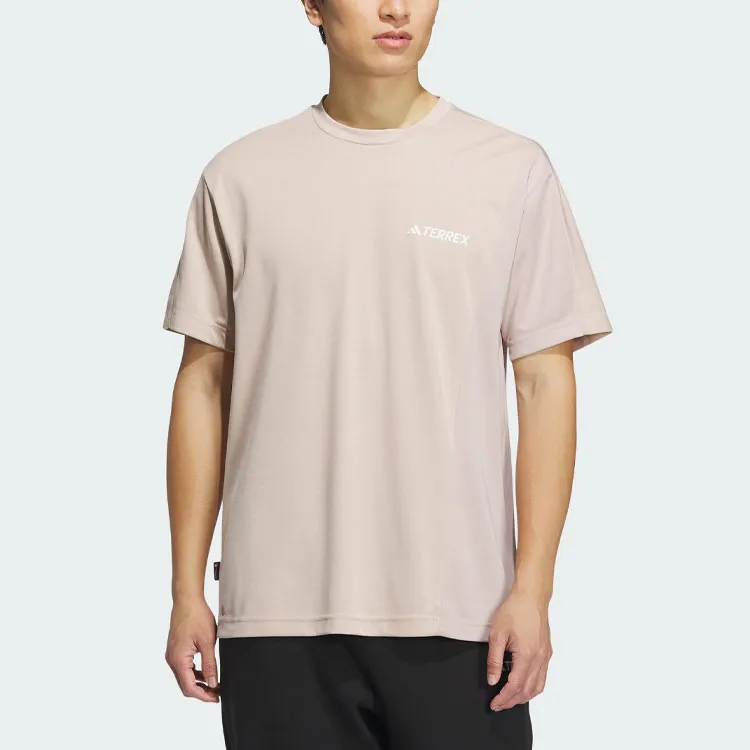 Adidas T Shirts Unisex Wonder Taupe-1
