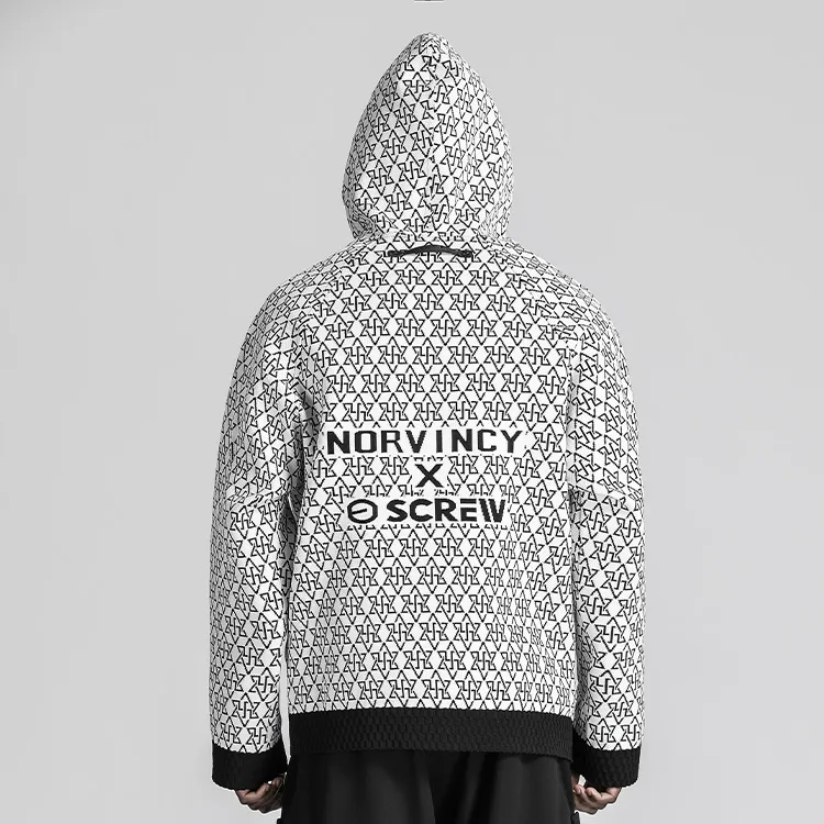 NORVINCY Hip Hop Color Block Mock Two Piece Loose Fit Casual Sweatshirt Unisex-4