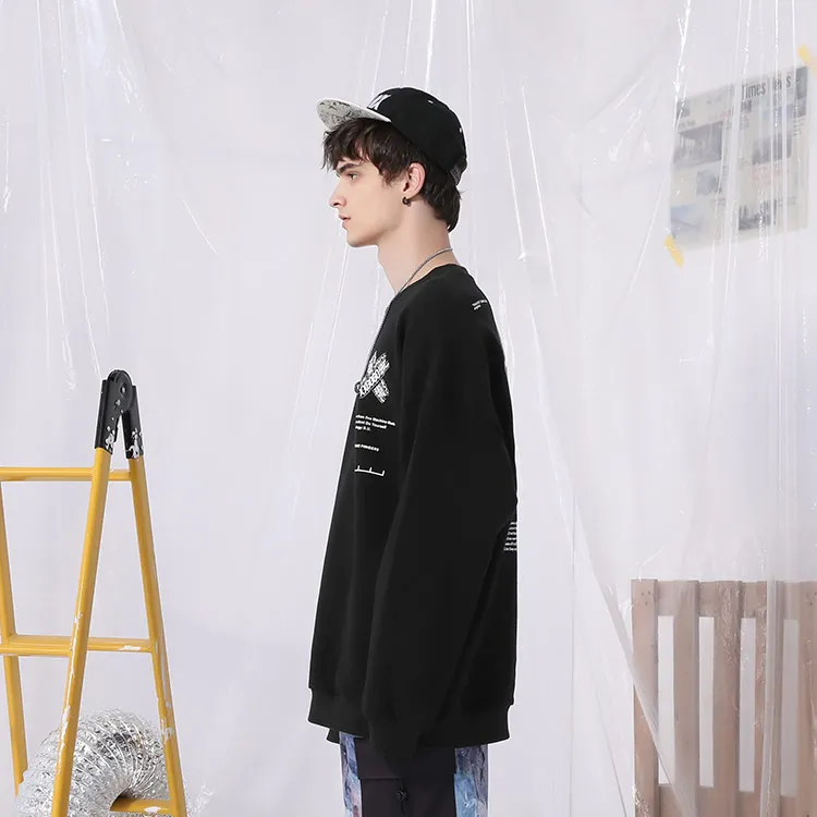 XXGOGO Crew Neck Loose Fit Regular Sweatshirt Unisex-3