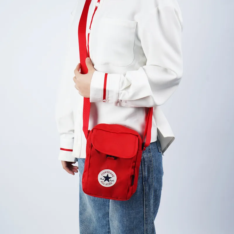 Converse Polyester Shoulder Bag Crossbody Bag Regular Unisex Red-8