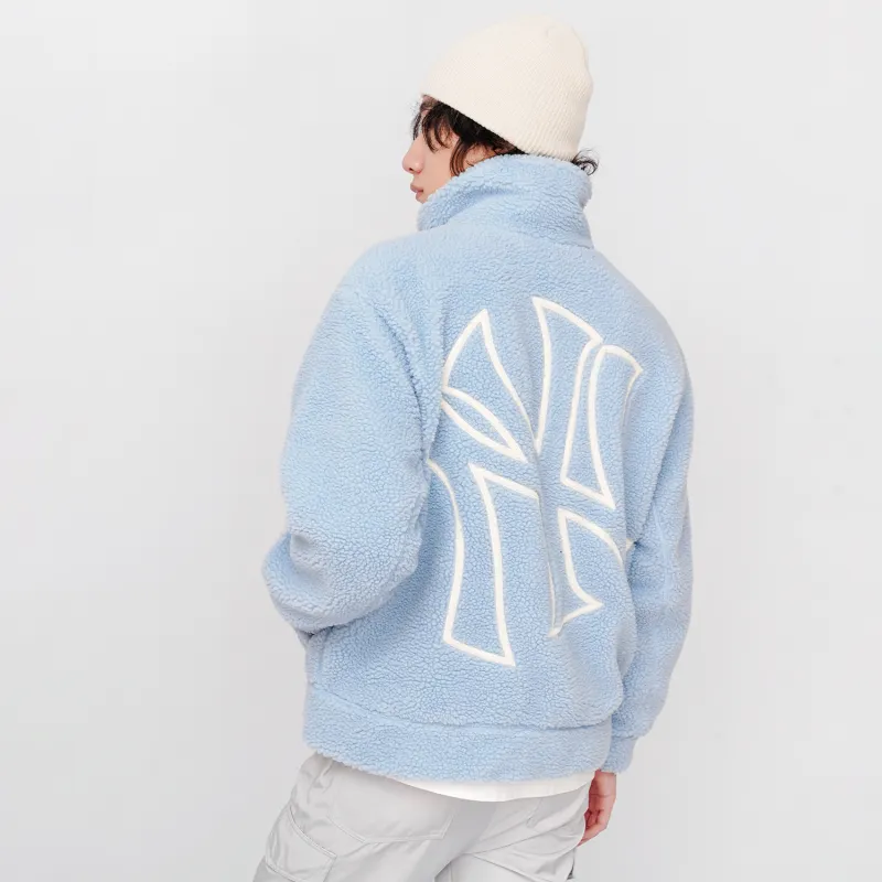 MLB Velvet Jackets Unisex Light Blue-4