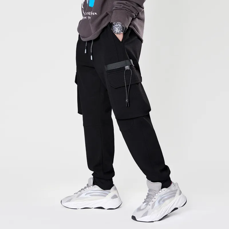 GUKUUL Casual Pants Unisex Black-4