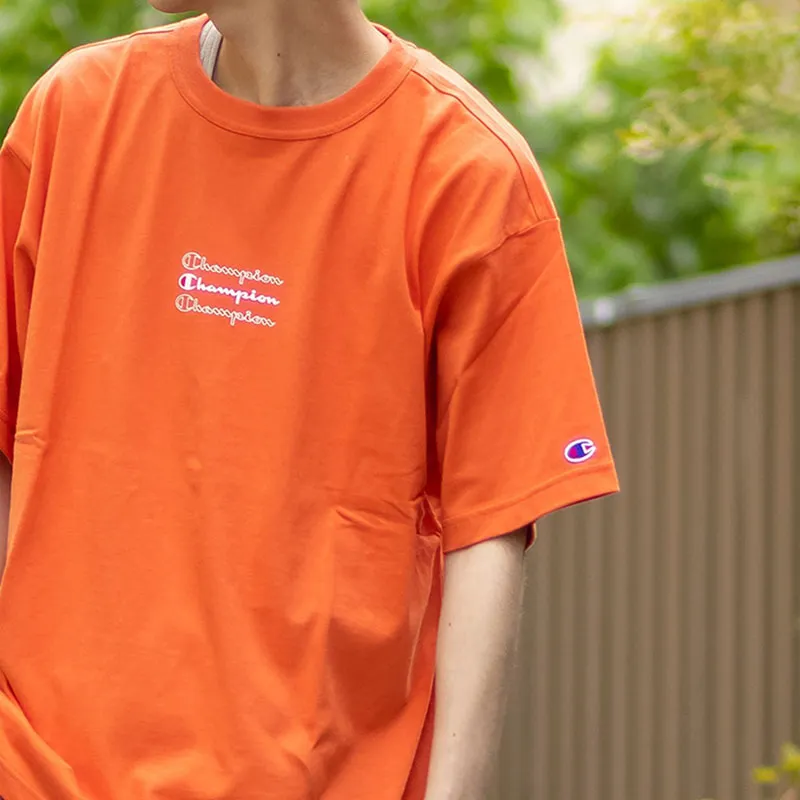 Champion SS21 T Shirt Japan Version Unisex Orange-3