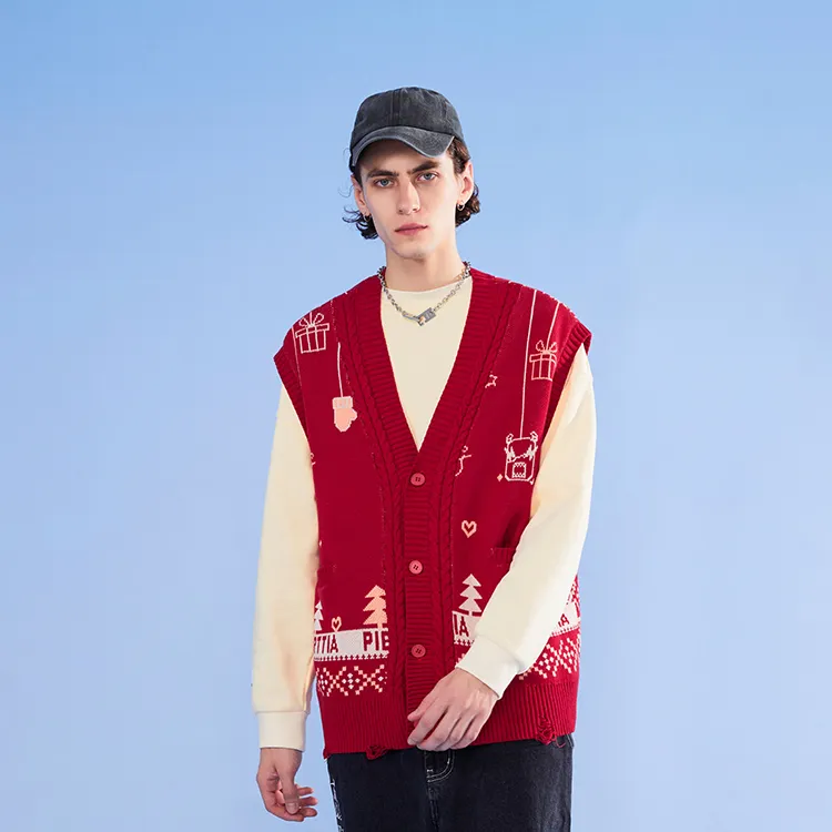 LAMLICKA Vests Unisex Red-2