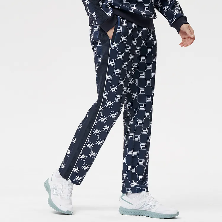 FILA Athletics Knitted Sweatpants Men Blue-5