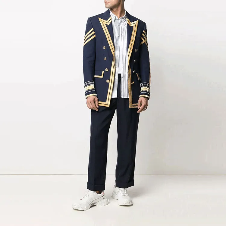 BALMAIN Business Suit Coat Men's Blue-1