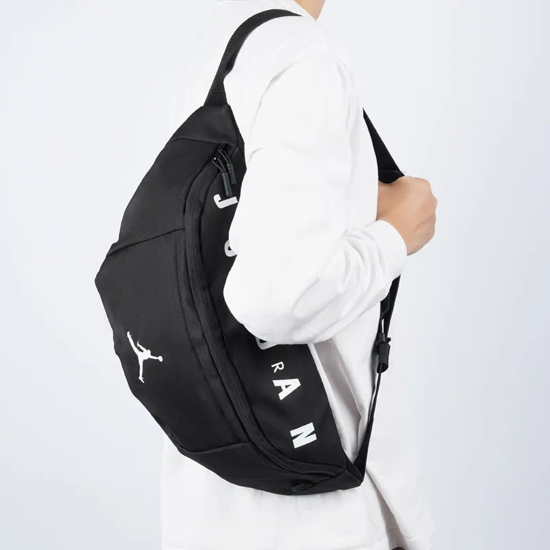 Jordan Fabric Crossbody Bags Fanny Pack Regular Unisex Black-4