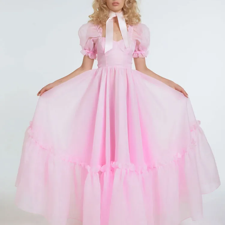Selkie Short Sleeved Dresses Women's Pink-1