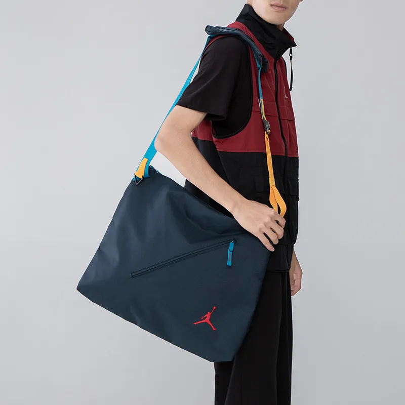 Jordan Polyester Messenger Bag Crossbody Bag Shoulder Bag Unisex Navy Blue-1
