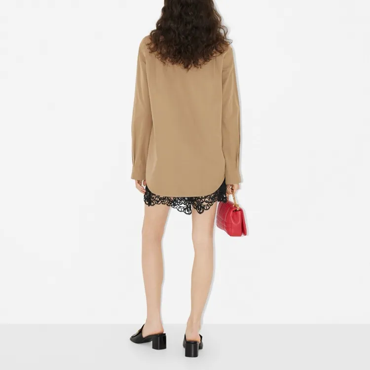 Burberry Logo Patch Cotton Shirt-2