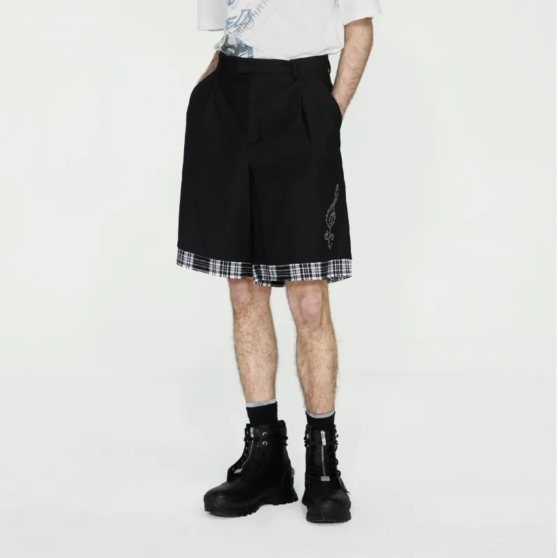 C2H4 Loose Fit Shorts Unisex Black-4