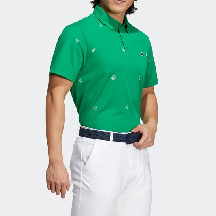 Adidas Polo Shirts Men Green-3