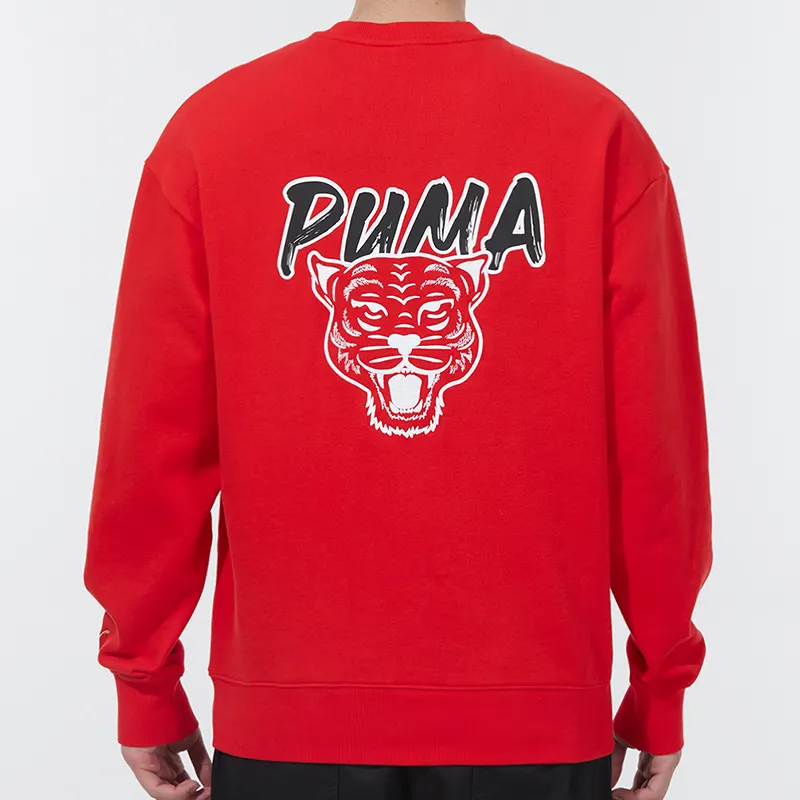 PUMA Sweatshirts Men Red-4