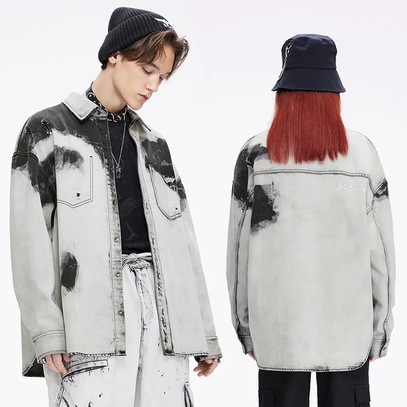 Boy London FW21 Loose Fit Denim Jacket Unisex Gray-2