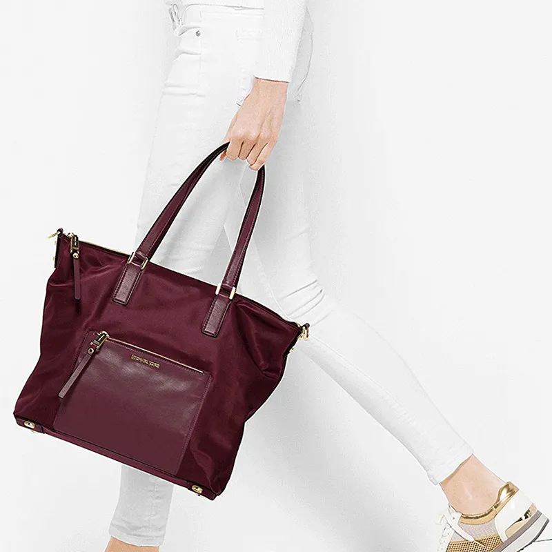 MICHAEL KORS Ariana Nylon Fabric Portable Crossbody Bag, Shoulder Bag Regular Women's Burgundy-4