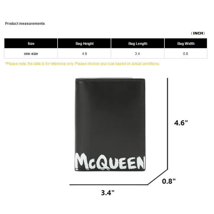 Alexander McQueen Leather Card Clip Card Holder Men's Black-6