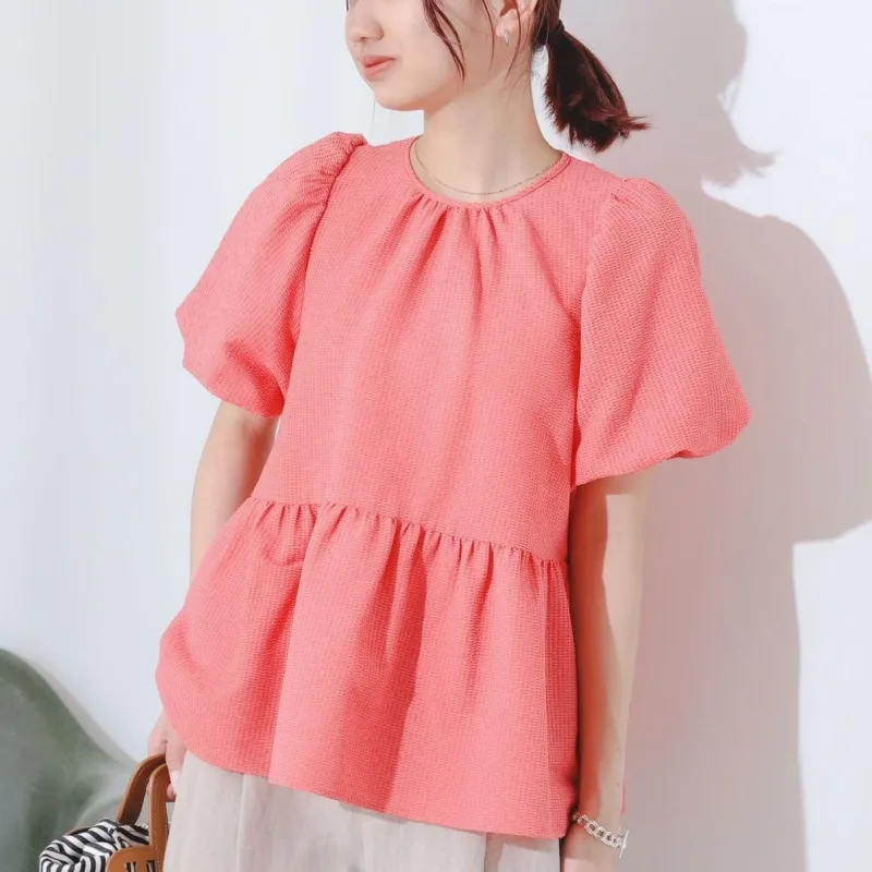 Beams T Shirts Women's Pink-4