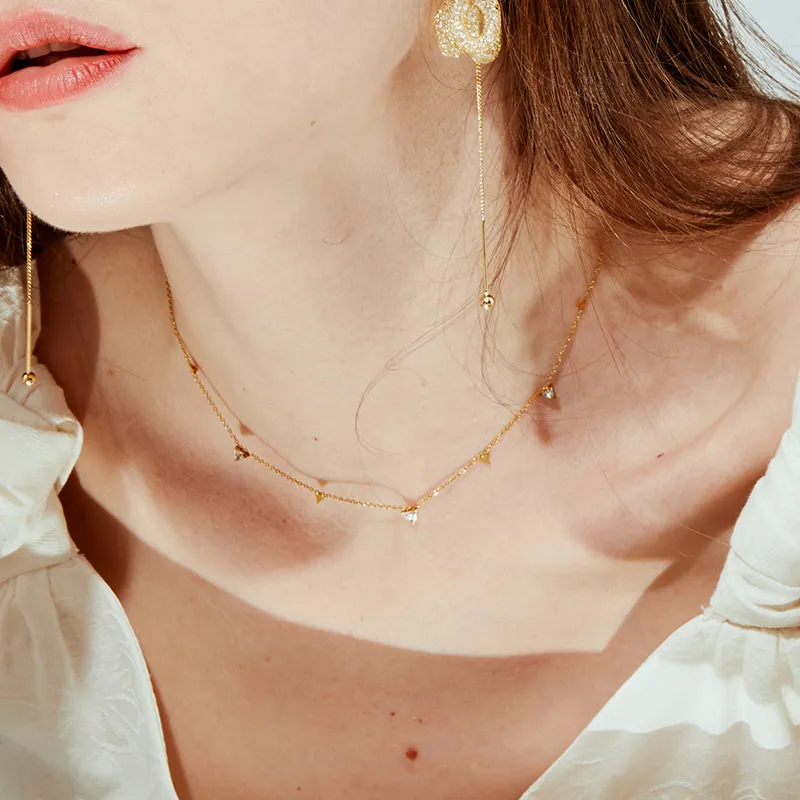 NAME.S Zircon Necklaces Women's-3